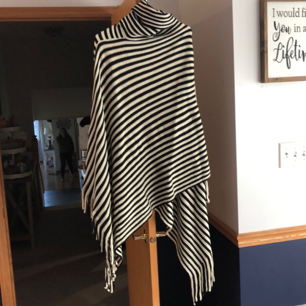 Cowl neck poncho